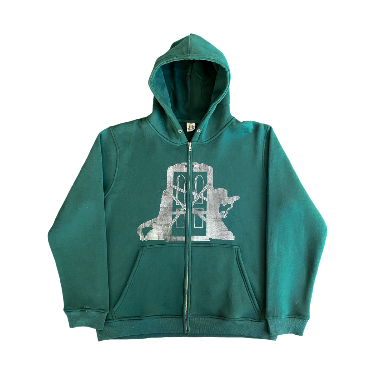 FOREST RHINESTONE ZIP UP HOODIE – Home1nvasion